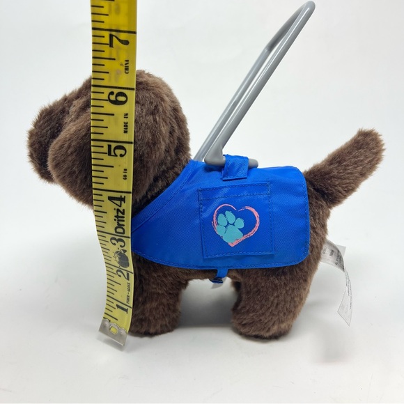 American Girl Chocolate Chip Service Dog Set Labrador Plush Dog and Blue Vest - Picture 11 of 11